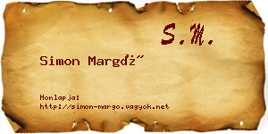 Simon Margó névjegykártya