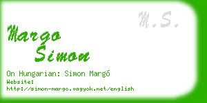 margo simon business card