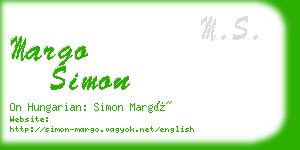 margo simon business card